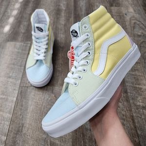 NEW Vans Sk8-Hi Top Pastel Colorblock Sneakers, Women's Size 7.5